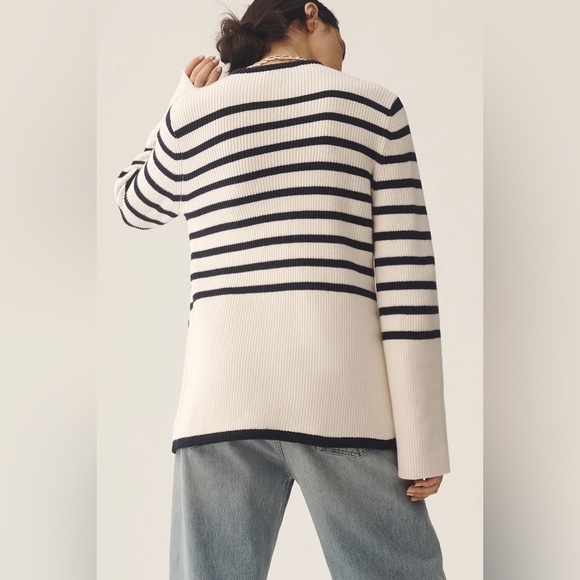 RAG & BONE Nancy Ivory Stripe Sweater XXS - Picture 8 of 14